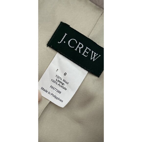 J.Crew Womens Ruffle Front 100% Wool Coat Size Pale Gray Long Sleeve - Picture 7 of 11